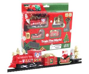 Trains Christmas Train | Battery Operated Interactive Electric Vehicle | El | Electric Trai Set For Birthday Table Party Home Dorm Bedroom Self-Propelled Christas Tree Train: This C Children Boys Irls