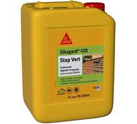 Traitement algicide et fongicide - Nettoyant désincrustant - Sikagard 120 Stop Vert - Prêt à l'emploi - Elimine algues - 5L