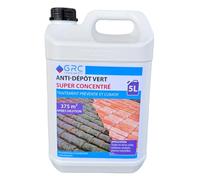 Traitement Anti-dépôt Vert Concentré pour Toitures, Façades et Terrasses - Élimine Lichens, Mousse et Algues - Bidon 5L Super Concentré pour Grandes Surfaces