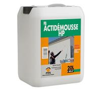 Traitement Anti-Mousse Haute Performance ACTIDEMOUSSE 20L - Curatif et Préventif Incolore - Élimine Mousses, Lichens, Moisissures - Façades, Murs, Toitures Extérieurs