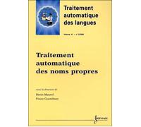 Traitement automatique des langues, n° 3 (2001) Traitment automatique des noms propres - Maurel - Hermes Science Publications - broché - Revue