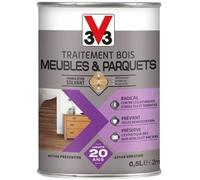 V33 Traitement bois meubles & parquets, Incolore 0,5L