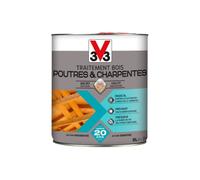 Traitement Bois - V33 - Poutres & Charpentes - Incolore - 1 L - Élimine insectes xylophages