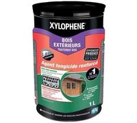 XYLOPHENE - Traitement Bois Extérieurs - Anti Insectes et Anti Termites - Spécial Bois Très Exposés Extérieur - Pour Bardage, Abris, Volets, Palissades - Formule Renforcée en Fongicide - 1L - Incolore