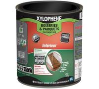 XYLOPHENE - Traitement Bois et Parquet Intérieur - Préparation du bois - Traitement Préventif et Curatif pour les Boiseries et Parquets - Anti Insectes, Anti Termites - Non Gras - 1L - Incolore