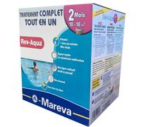 Traitement complet Mareva Rev-Aqua 2 mois - piscine 10-18 m3 (Revaqua) Lot de 2