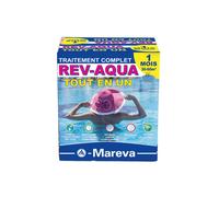 Mareva Traitement complet mensuel Rev-Aqua – Anti-algues renforcé – Désinfection chlore 30–60 m³