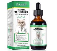 Traitement contre les vers pour chats - 60 ml - Vermifuge à base de plantes avec probitiques - Amélioration de la digestion, repousse l'immunité - Anti-parasites, ankylostomes à large bande - Sûr