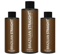 Traitement de lissage brésilien sans parabène avec kératine, bons résultats, protéines de kératine, acides aminés argan, lisses, brillance naturelle, 3 à 4 mois, tous types et couleurs (lot de 3)