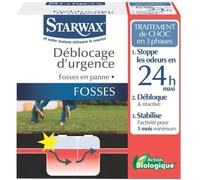 Starwax Déblocage d'urgence fosse septique – Action choc biologique 3 phases – 3 sachets 600 g