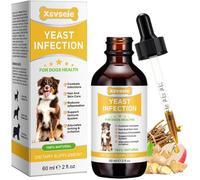 Traitement Naturel des Infections à Levures pour Chien-Soulage Otites,Démangeaisons Cutanées et Rougeurs|Renforce l'Immunité|60mL