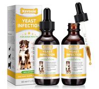 Traitement Naturel des Infections à Levures pour Chien - Soulage Otites, Démangeaisons Cutanées et Rougeurs | Renforce l'Immunité | Formule 100% Végétale au Goût Bacon - 120mL (2Pcs)