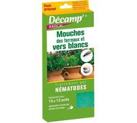 Traitement par Nématodes - DECAMP' - Mouches des terreaux et vers blancs - Pour 10 à 12 pots