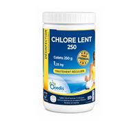 Traitement piscine OCEDIS Galets de chlore lent 250g pot 1,25kg