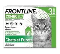 Traitement spot-on Frontline Combo Chats & Furets 3 pipettes 0,5 ml Puces Tiques G