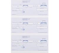 ELVE Lettres de change Traites normalisées prédécoupées 524 – 3 par feuille A4 – Paquet de 300