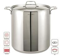 BEKA Traiteur Chef en inox 28 cm 17 L avec couvercle tous feux