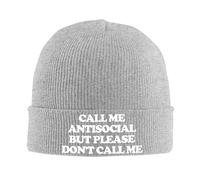 Traitez-Moi D'Antisocial, mais s'il Vous Plaît, Ne M'Appelez Pas comme Ça. Homme Femme Bonnets Hiver Respirant Bonnet De Pêcheur Classique Bonnets Tricoté pour Cyclisme Ski Le Quotidien