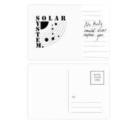 Trajectoires planétaires locales Carte postale du système solaire pour anniversaire de personne importante