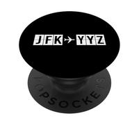 Trajet JFK YYZ New York Trajectoire de vol de Toronto PopSockets PopGrip Adhésif