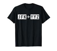 Trajet JFK YYZ New York Trajectoire de vol de Toronto T-Shirt