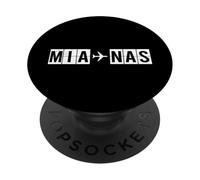 Trajet MIA NAS Miami Nassau Trajectoire aérienne des Bahamas PopSockets PopGrip Adhésif