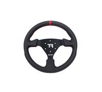 Trak Racer Volant Trak Rally 330 mm pour simulation de course avec grip en cuir synthétique, compatible avec Fanatec, Cube Controls, Apex et modèles de boulons 6 x 70 mm et 3 x 50 mm
