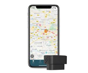 TRAKmy Traceur GPS pour Voiture, Camion en Temps réel - MiniOBD: 1 an d’abonnement Inclus - Alerte antivol - Géolocalisation en Temps réel - Positionnement précis - Carte SIM Incluse