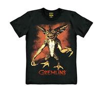 TRAKTOR T-Shirt Gremlins - T-Shirt Film culte - Gizmo - T-Shirt à col Rond - Noir - T-Shirt Original de la Marque, Taille S