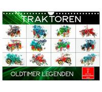 Traktoren Oldtimer Legenden (Wandkalender 2026 DIN A4 quer), CALVENDO Monatskalender: Klassische Agrartechnik - ein nostalgischer Traum.