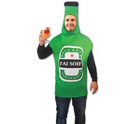 Tralala Fêtes© - Déguisement Adulte Bouteille de Bière - Costume Rigolo & Humoristique pour Anniversaire / Halloween / EVG / Carnaval / Soirées Déguisées - Drôle & Original