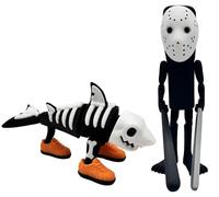 Tralala Scary Edition (15 cm) + Tung Tung Tung Sahur Scary Edition (19 cm) - Lot de 2 figurines articulées XL Brainrot - Collection officielle Brainrot - Hallowen + Tung