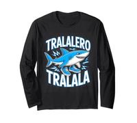 Tralalero Tralala Energetic Shark Fun Art Manche Longue