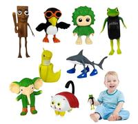 Tralalero Tralala Figure, Tung Tung Tung Sahur Figure Toy, Italian Brainrot Figures, Tralalero Tralala Desk Decor Toy, Tung Tung Tung Sahur Figuren, Figurines d'action de Collection pour Les Fans