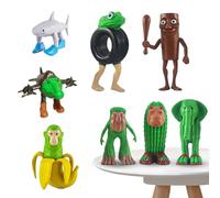 Tralalero Tralala Figure, Tung Tung Tung Sahur Figure Toy, Italian Brainrot Figures, Tralalero Tralala Desk Decor Toy, Tung Tung Tung Sahur Figuren, Figurines d'action de Collection pour Les Fans