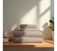 TRAMAS+ Lot de 4 Serviettes Premium 700 g, 100% Coton, 2 Serviettes 50x100 cm et 2 Serviettes de Bain 70x140 cm, Extra Douces, à séchage Rapide et très absorbantes - Topo