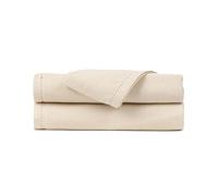 TRAMAS+ Nappe rectangulaire en Coton pour la Maison, la Salle à Manger, la Cuisine, la terrasse et Le Patio, 3 Tailles - Coton Beige, 200x140cm