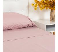 TRAMAS+ Parure de lit 100% Coton - Parure de draps 4 pièces - Ensemble de draps - Parure de 1 Drap Housse 160x190/200cm, 1 Drap Plat 240x270 et 2 taie d'oreiller 55x80, Mauve