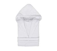 TRAMAS+ Peignoir de Bain 100% Coton Homme et Femme, 450g, Capuche, Ceinture Ajustable, 2 Poches, Haute Absorption, Doux et Confortable, Certifié OEKO-TEX - XL, Blanco