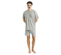 TRAMAS+ Pyjama d'été pour Homme 100% Coton, Ensemble T-Shirt à Manches Courtes et Short, Confortable et Cool - L, Sassy Verde