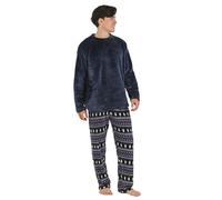 TRAMAS+ Pyjama d'Hiver Homme Coraline - Manches Longues et Pantalon Long en Polaire, Confortable et Chaud - M, Bradley