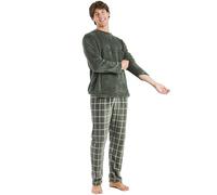 TRAMAS+ Pyjama d'Hiver Pour Homme Coraline - Manches Longues et Pantalon Long en Polaire, Confortable et Chaud - S, Andino