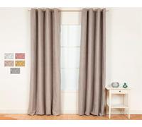 TRAMAS+ Rideaux en Daim Poire intérieurs, Rideaux Opaques, 140 x 300 cm, Rideaux Thermiques fiestra, Rideaux Velours pour Chambre à Coucher, Salon - Gris