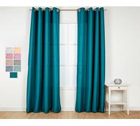 TRAMAS+ Rideaux Semi-Transparents pour Le Salon et la Chambre, 1 pièce 140x260 cm, avec Oeillets, pour la Chambre à Coucher et la Salle à Manger- Oxford Vert Menthe