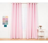 TRAMAS+ Rideaux Semi-Transparents pour Le Salon et la Chambre, 1 pièce 140x300 cm, avec Oeillets, pour la Chambre à Coucher et la Salle à Manger - Oxford Rose