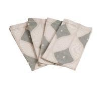 TRAMAS+ Serviettes de table en tissu - Lot de 4 serviettes en tissu 40x40 - Réutilisables et lavables - Serviettes de table élégantes, douces et durables - Cabot Verde Seco