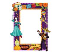 Trame Photo de la Cabine Photo - Day of The Dead Thème, décoratif coloré pour Photos festives | Perfect Adults Kids School Activities Carnival Stage Performances Family Ruerings Celebra