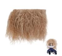Trames de Cheveux pour Poupées arricraft Perruque de Poupée en Laine de Chameau Perruque de Remplacement de Cheveux Faite à la Main Perruque de Cheveux Bouclés Parfaite pour les Filles DIY