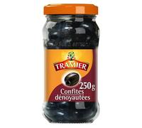 TRAMIER - Olives Noires Confites Denoyautees 250g - Texture fondante - Idéales pour vos apéritifs et salades - Lot De 3