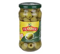 Tramier Olives Vertes Dénoyautées (1 x 160 g), olives de table provenant du Maroc, olives dénoyautées idéales pour apéritifs & recettes